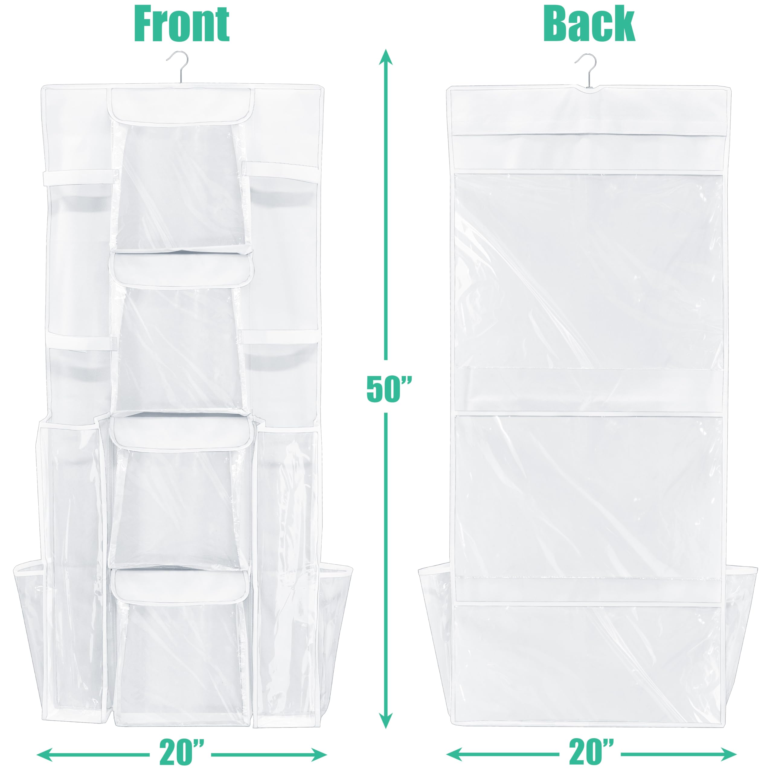 Simple Houseware back pocket demonstrates spacious 20-inch capacity for large bags