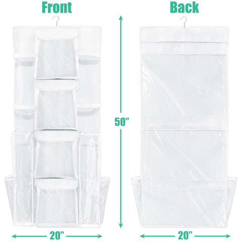 Simple Houseware back pocket demonstrates spacious 20-inch capacity for large bags