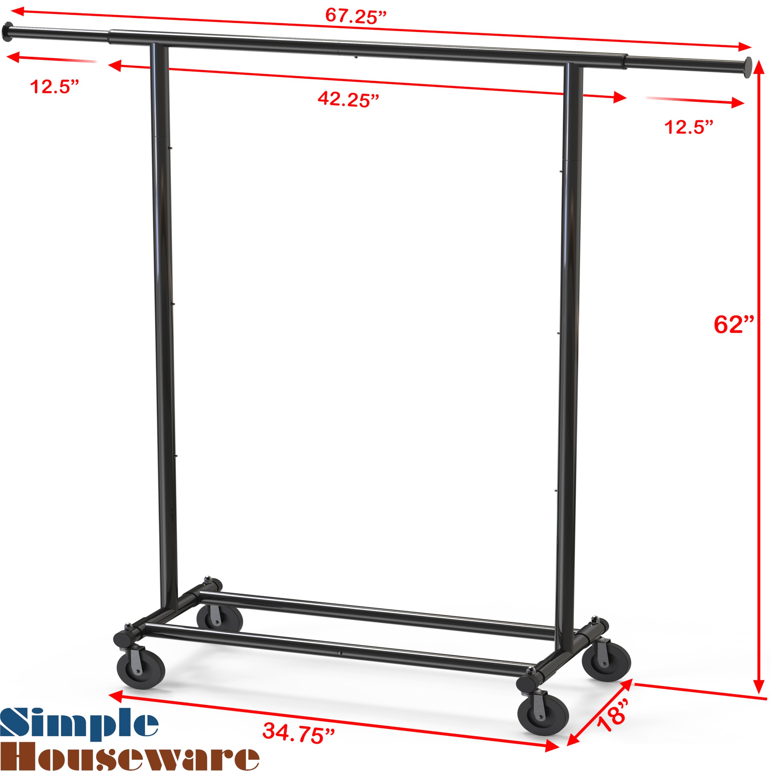 Simple Houseware black finish suits modern interiors with sturdy practicality.