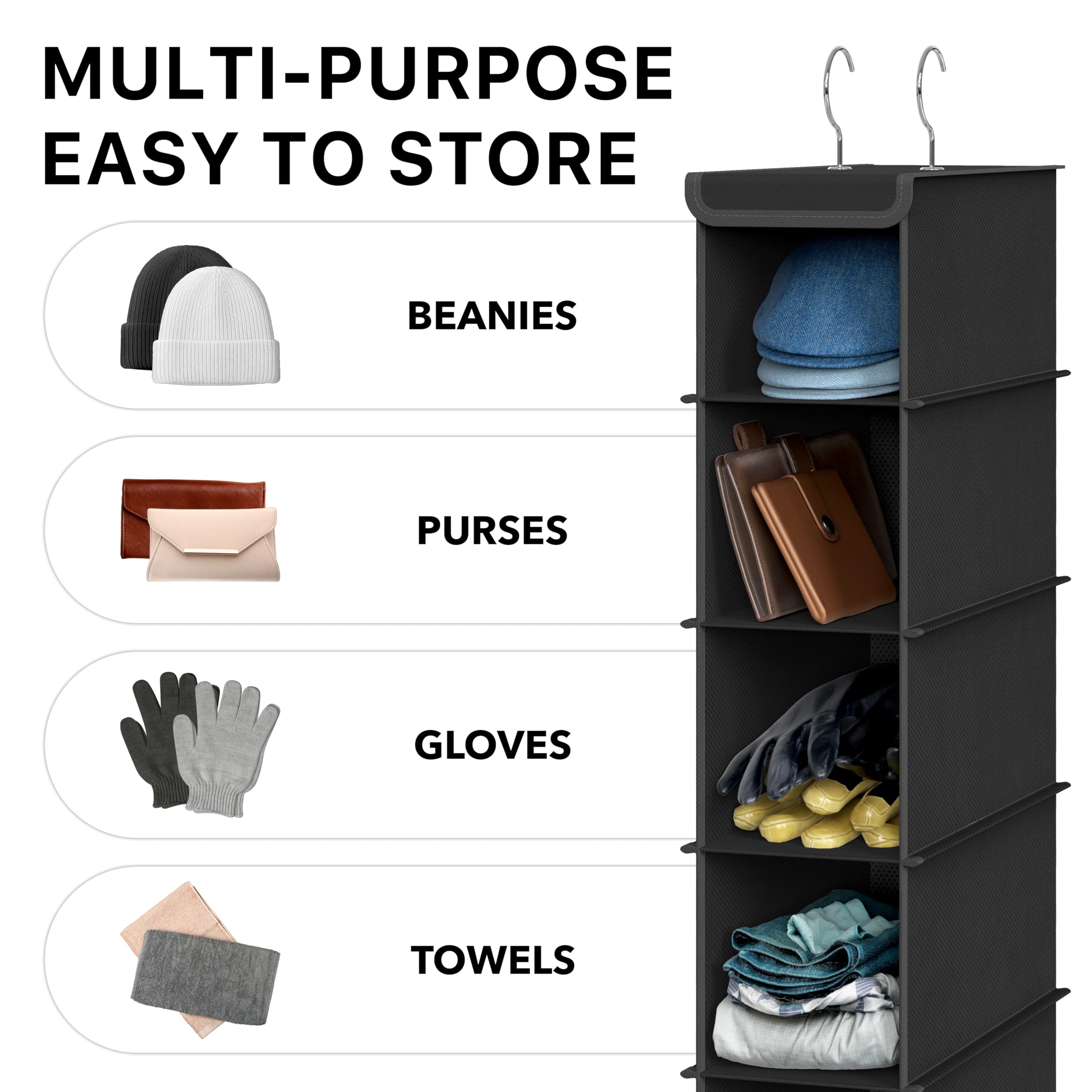 Simple Houseware breathable-fabric construction maintains shape and airflow.
