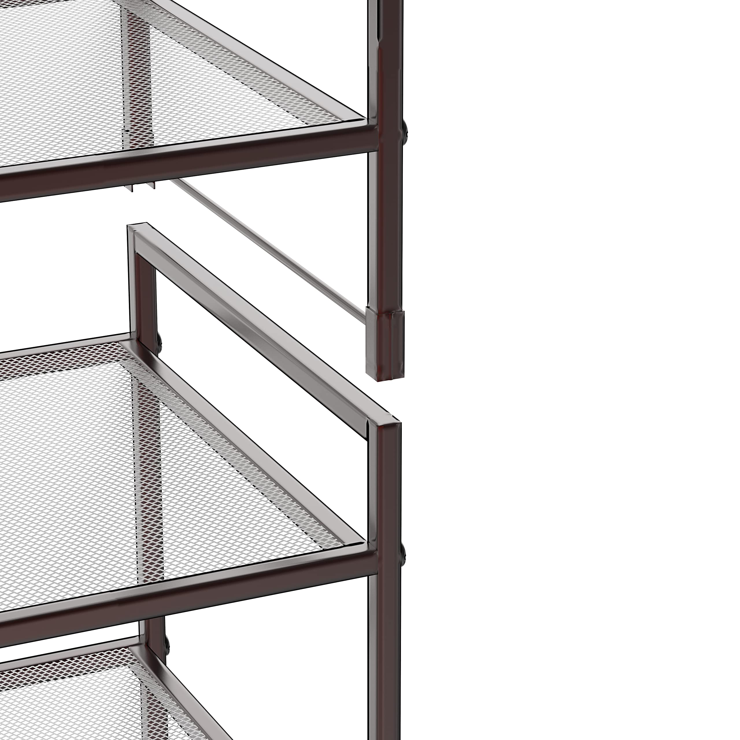Simple Houseware Bronze mesh shoe rack at entryway for organized footwear