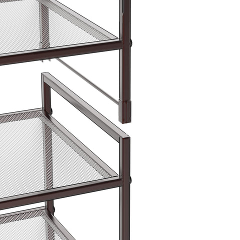 Simple Houseware Bronze mesh shoe rack at entryway for organized footwear