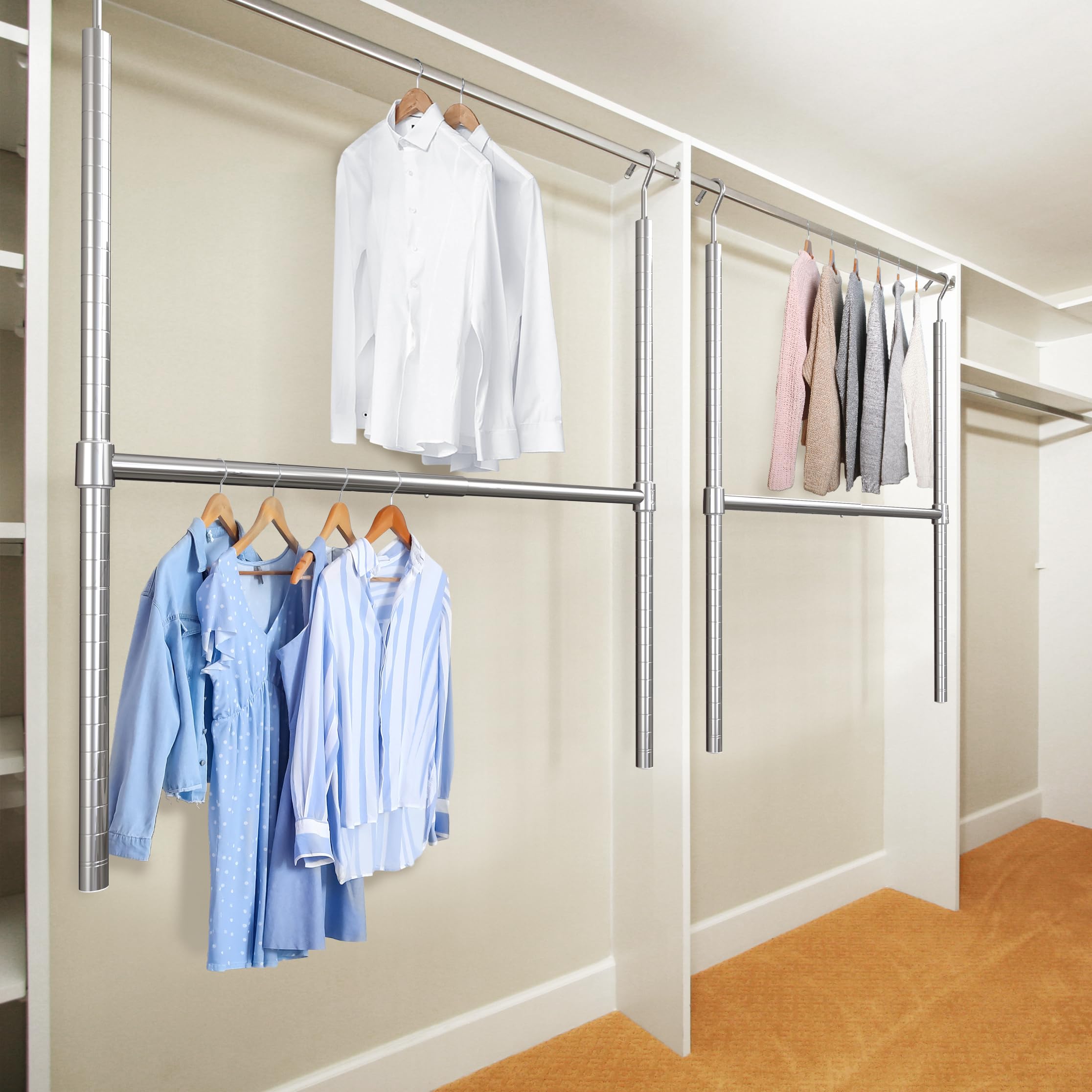 Simple Houseware chrome finish and durable steel construction for lasting use.