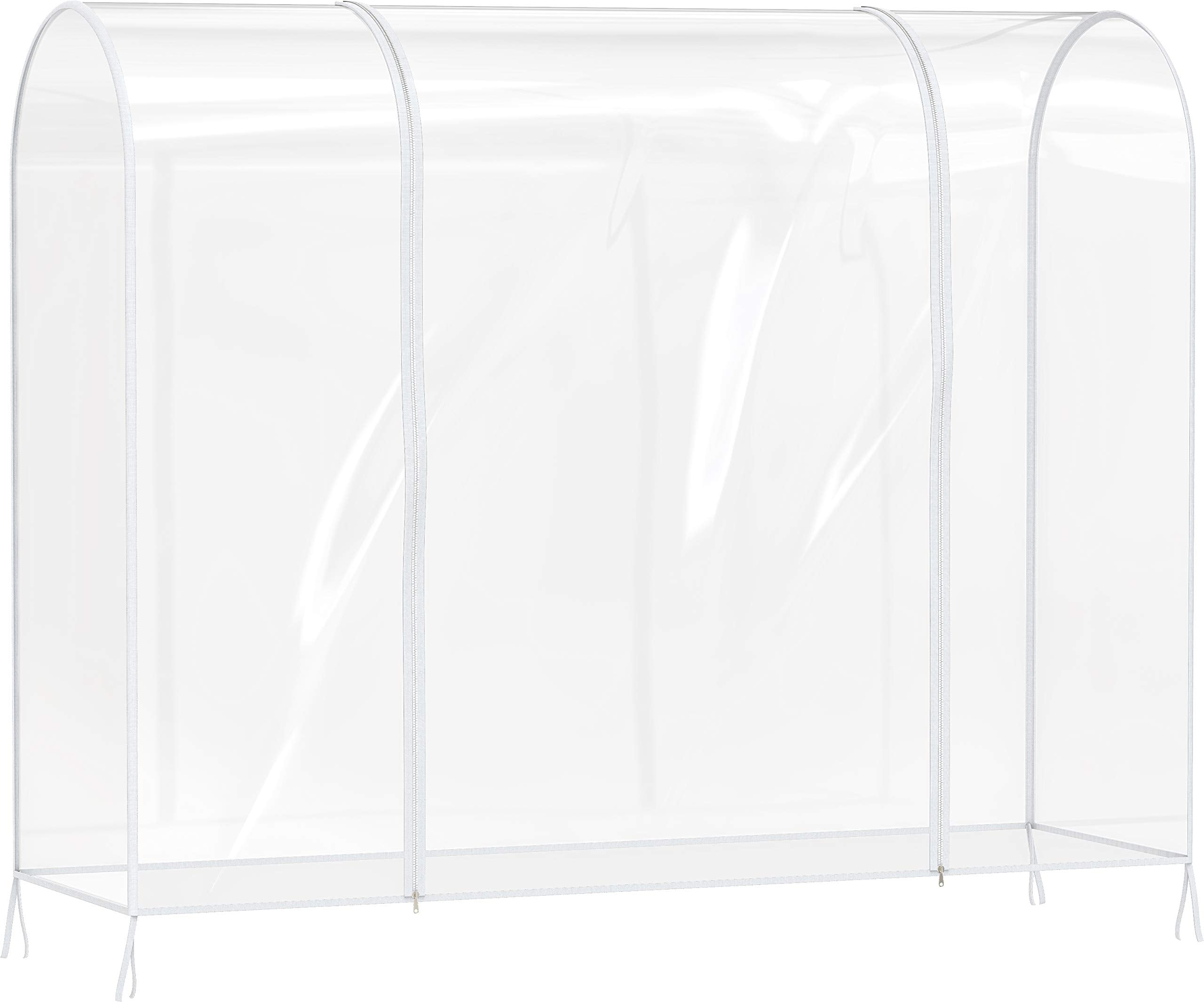 Simple Houseware clear garment rack cover designed for indoor and outdoor use