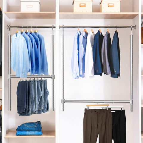 Simple Houseware two-pack closet organizer ideal for maximizing small spaces.