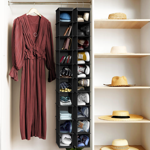 Simple Houseware 2-pack saves closet space for seasonal items.