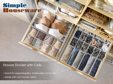 Simple Houseware 24-cell bin for multiple socks in one place.