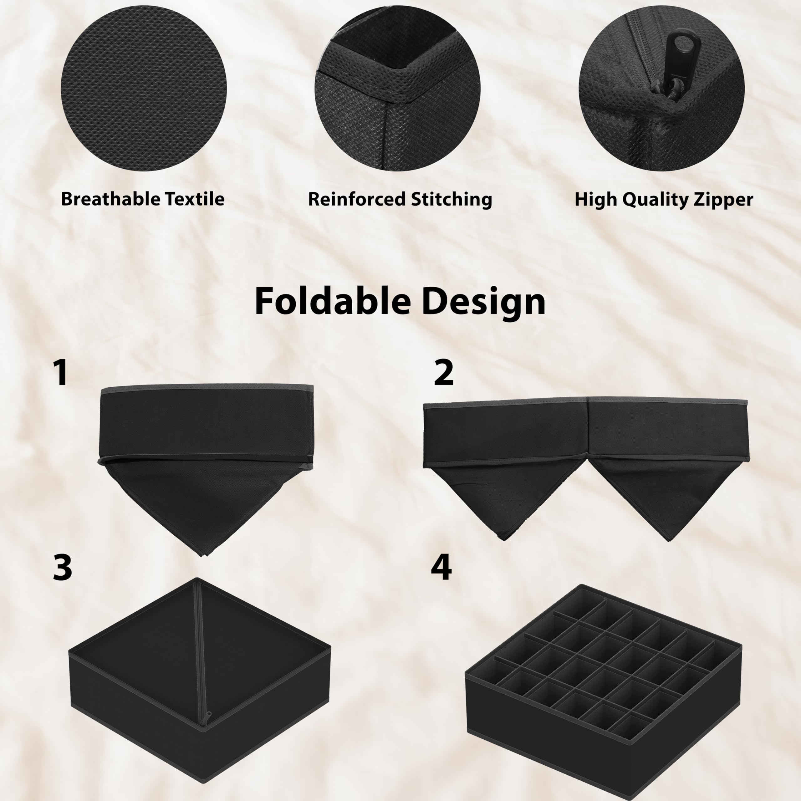 Simple Houseware 7-cell bin fits bras, shirts, towels for tidy closet