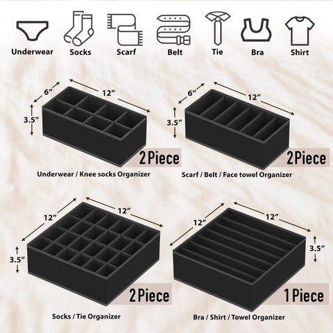 Simple Houseware 8-cell bin ideal for socks and underwear separation