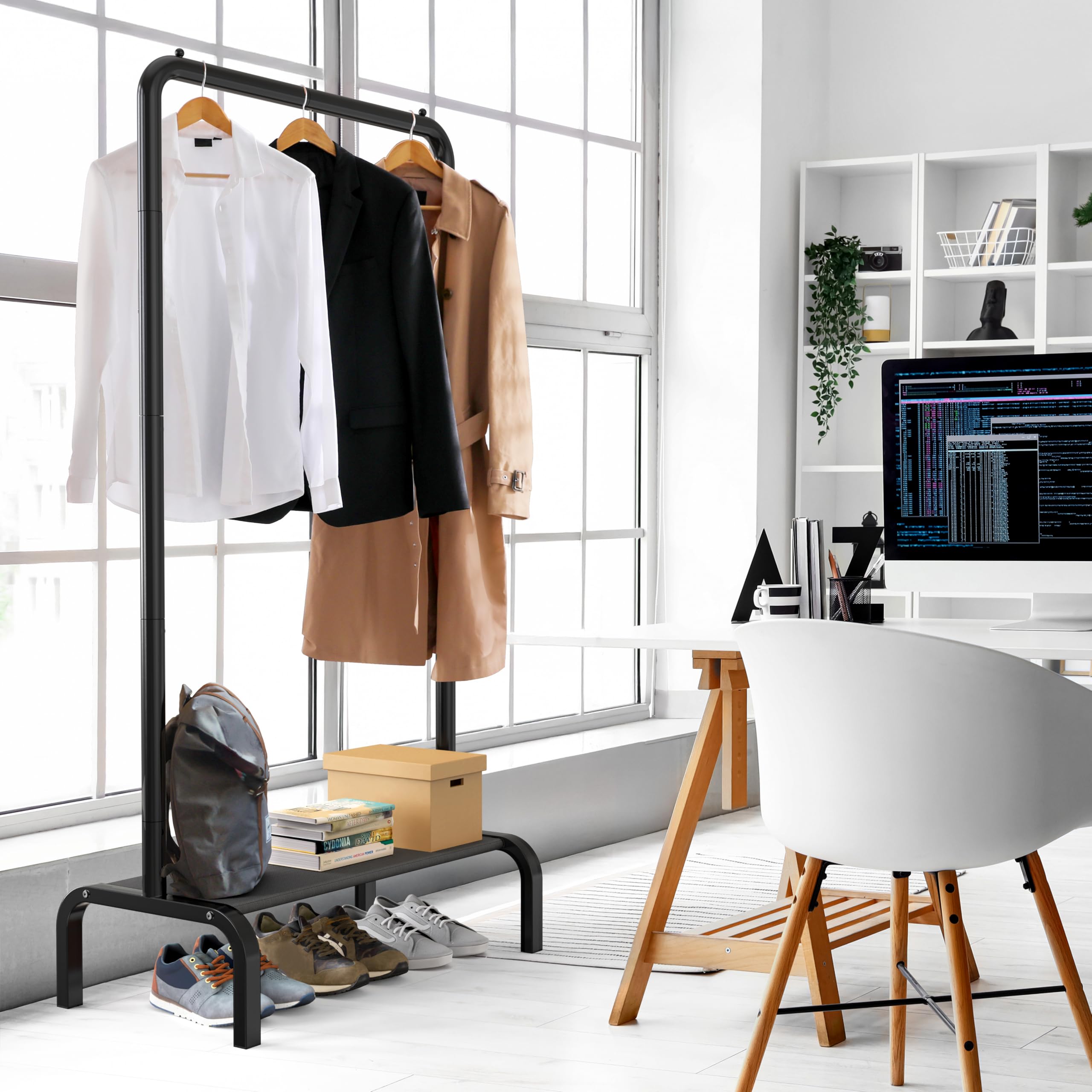 Simple Houseware compact closet organization in a modern space