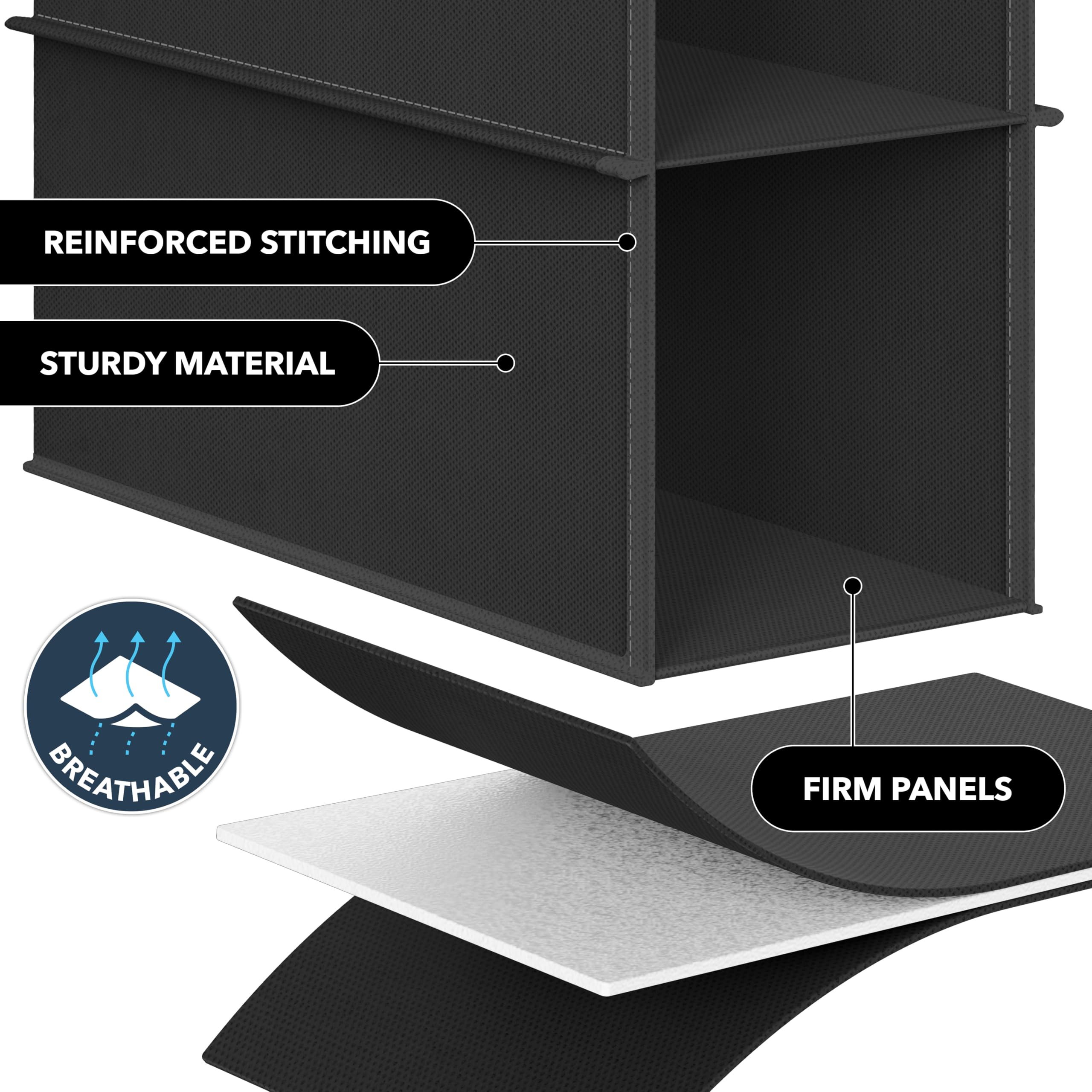 Simple Houseware tall 53-inch organizer with per-cubby storage.