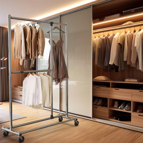 Simple Houseware dimensions 18D x 46W x 72H for versatile closet capacity.