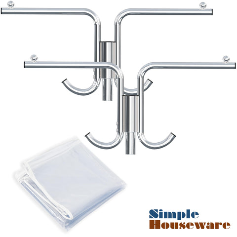 Simple Houseware dimensions 24.5in depth, 63.25in width, 66in height.