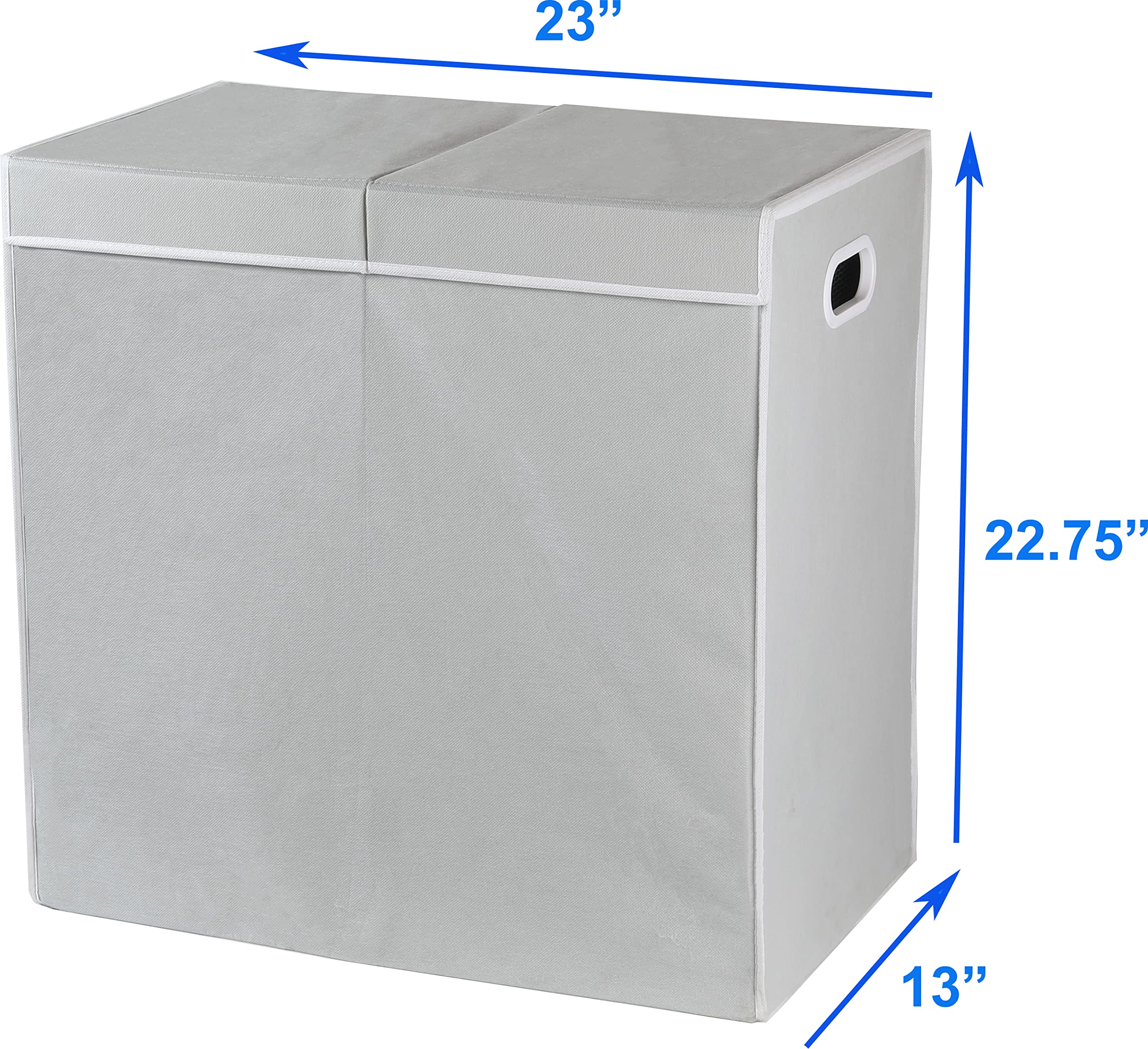 Simple Houseware dimensions 23 by 13 by 22.75 inches accommodate standard laundry loads