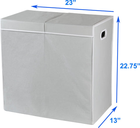 Simple Houseware dimensions 23 by 13 by 22.75 inches accommodate standard laundry loads