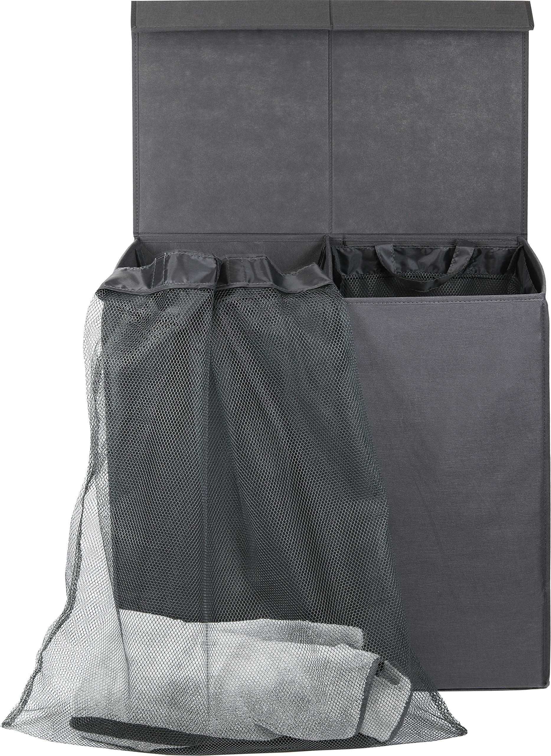 Simple Houseware in closet setting blends with dark decor.
