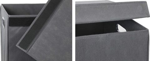 Simple Houseware 23l-13w-22-75h dimensions suit closet spaces.