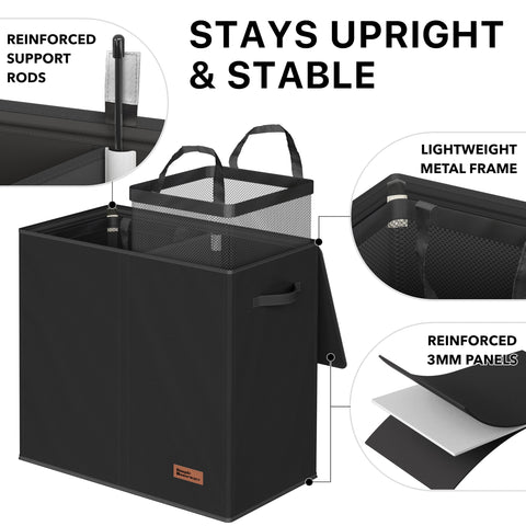 Simple Houseware removable bags make transporting laundry easy from room to laundry.