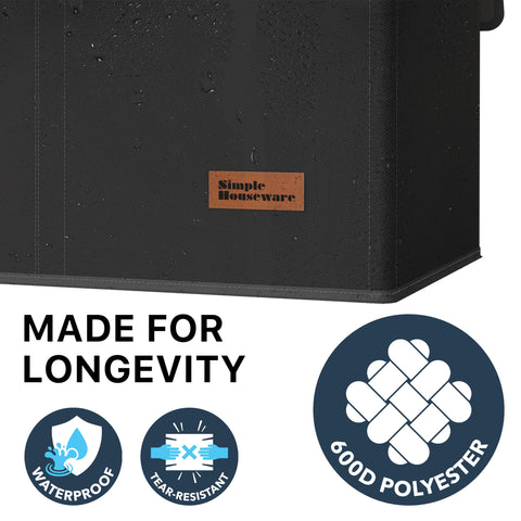 Simple Houseware water-resistant fabric resists moisture in bathrooms and laundry areas.