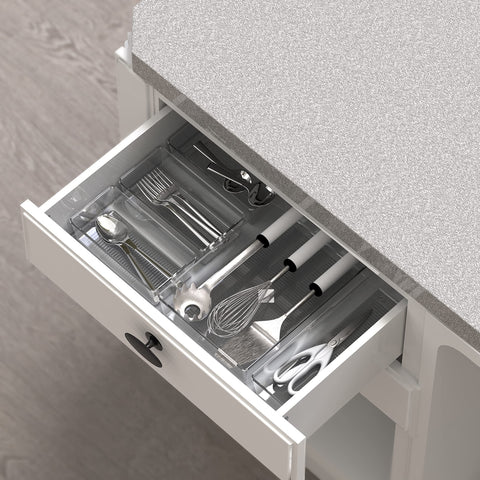 Simple Houseware non-slip feet keep bins steady while drawers open