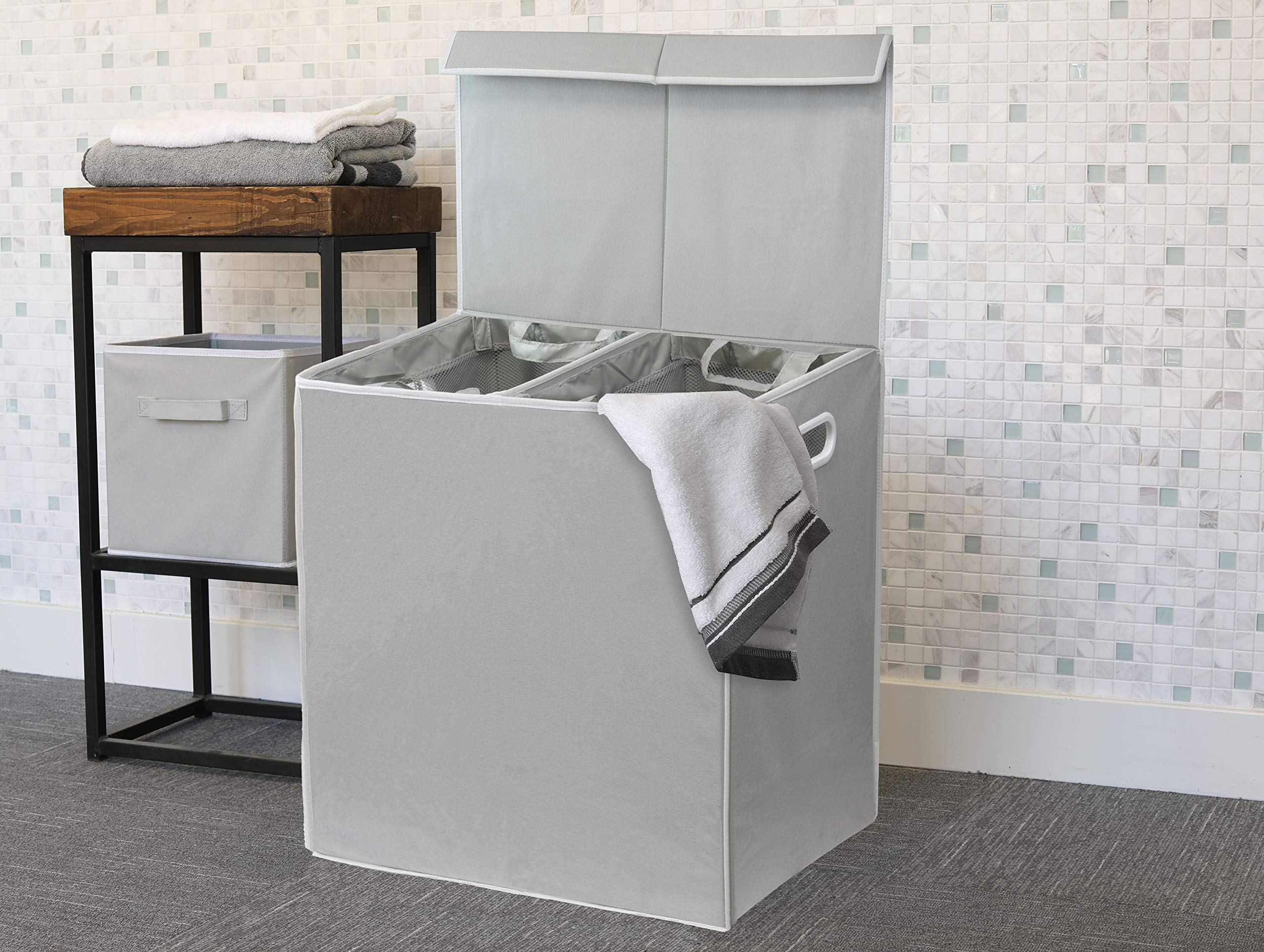 Simple Houseware durable polypropylene construction provides lightweight sturdy daily use