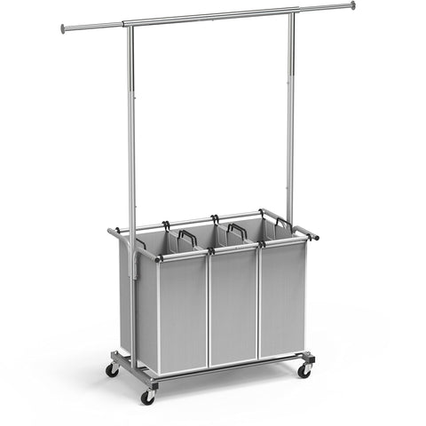 Simple Houseware easy-movement rolling design enhances laundry flow.