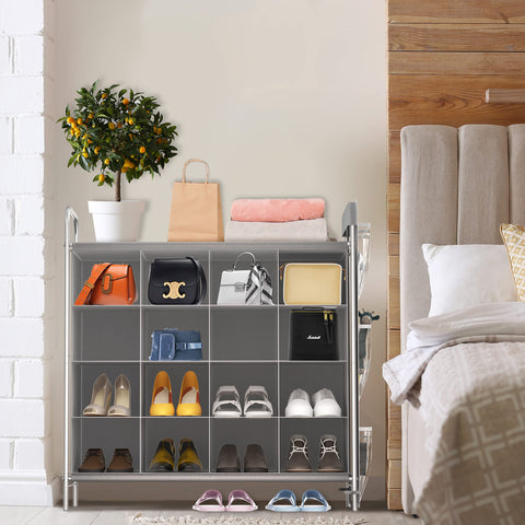 Simple Houseware gray entryway unit blends with modern decor.