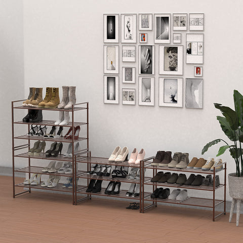 Entryway mudroom storage by Simple Houseware keeps shoes tidy.