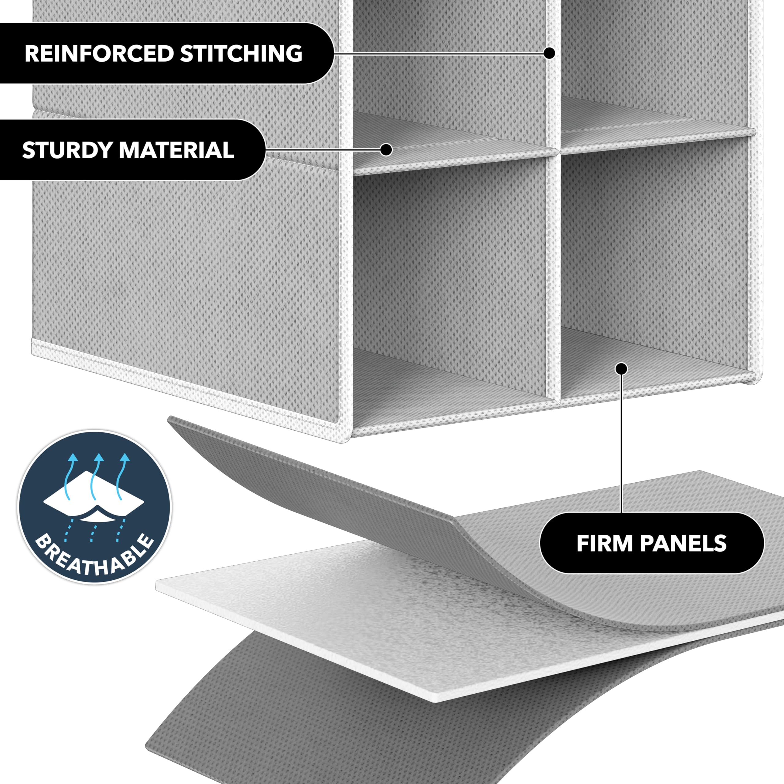 Simple Houseware folds flat for effortless storage during seasonal closet changes.