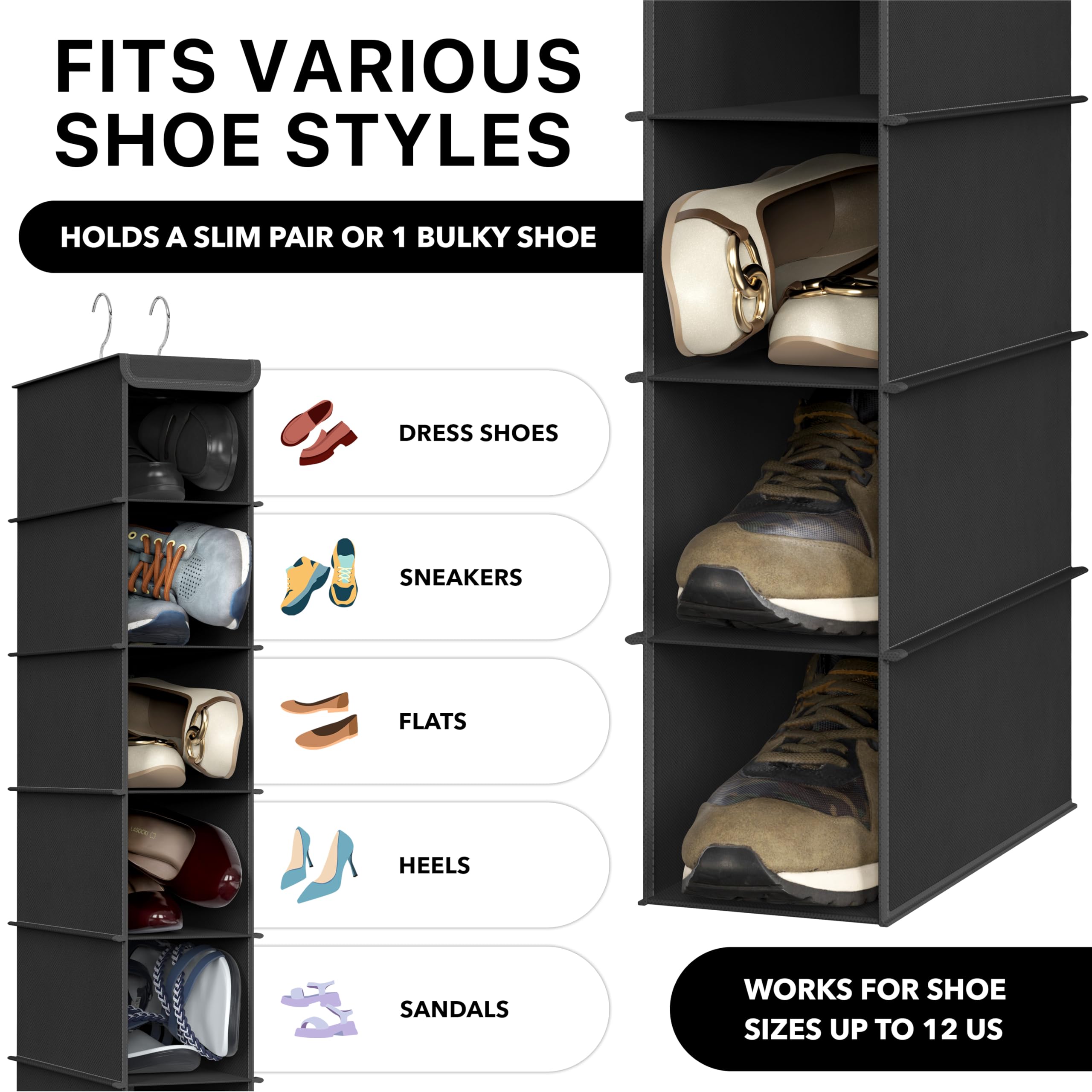Simple Houseware fold-flat design aids travel and seasonal closet refresh.