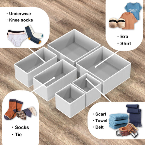 Simple Houseware foldable drawer organizer gray supports quick packing for travel