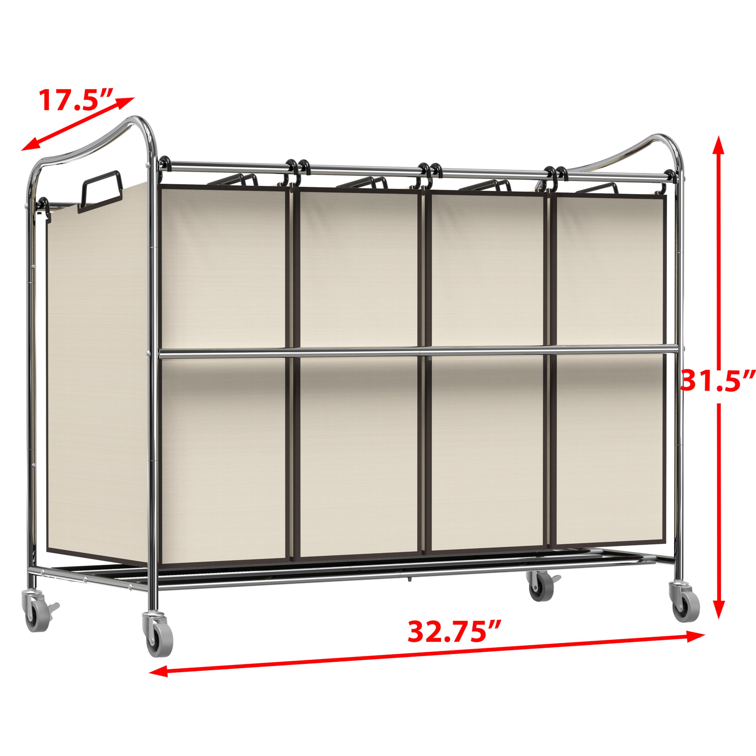 Simple Houseware frame-dimensions-17-5d-32-75w-31-5h provides tall storage and stability.