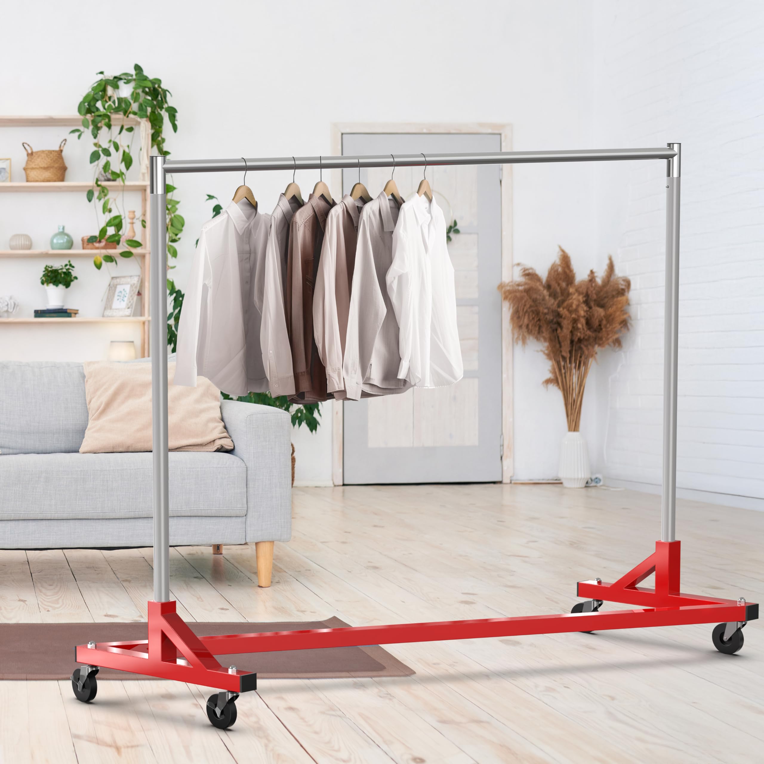 Simple Houseware garment rack with 500 lb capacity for heavy loads