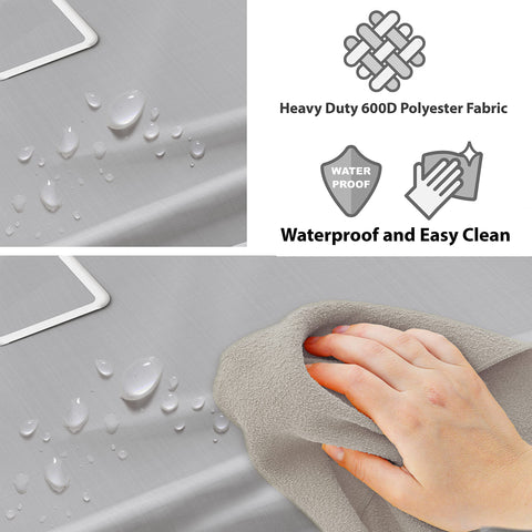 Simple Houseware sorter side view highlighting three removable grey bags for easy sorting