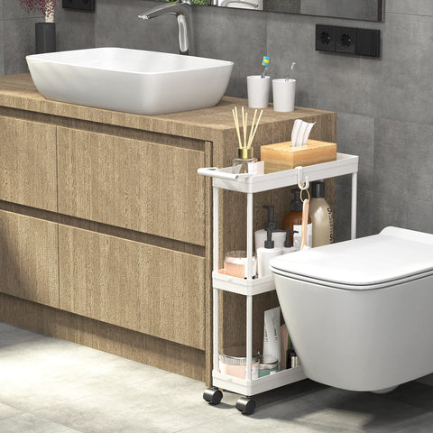 Simple Houseware cart enhances organization in laundry, kitchen, and bath.