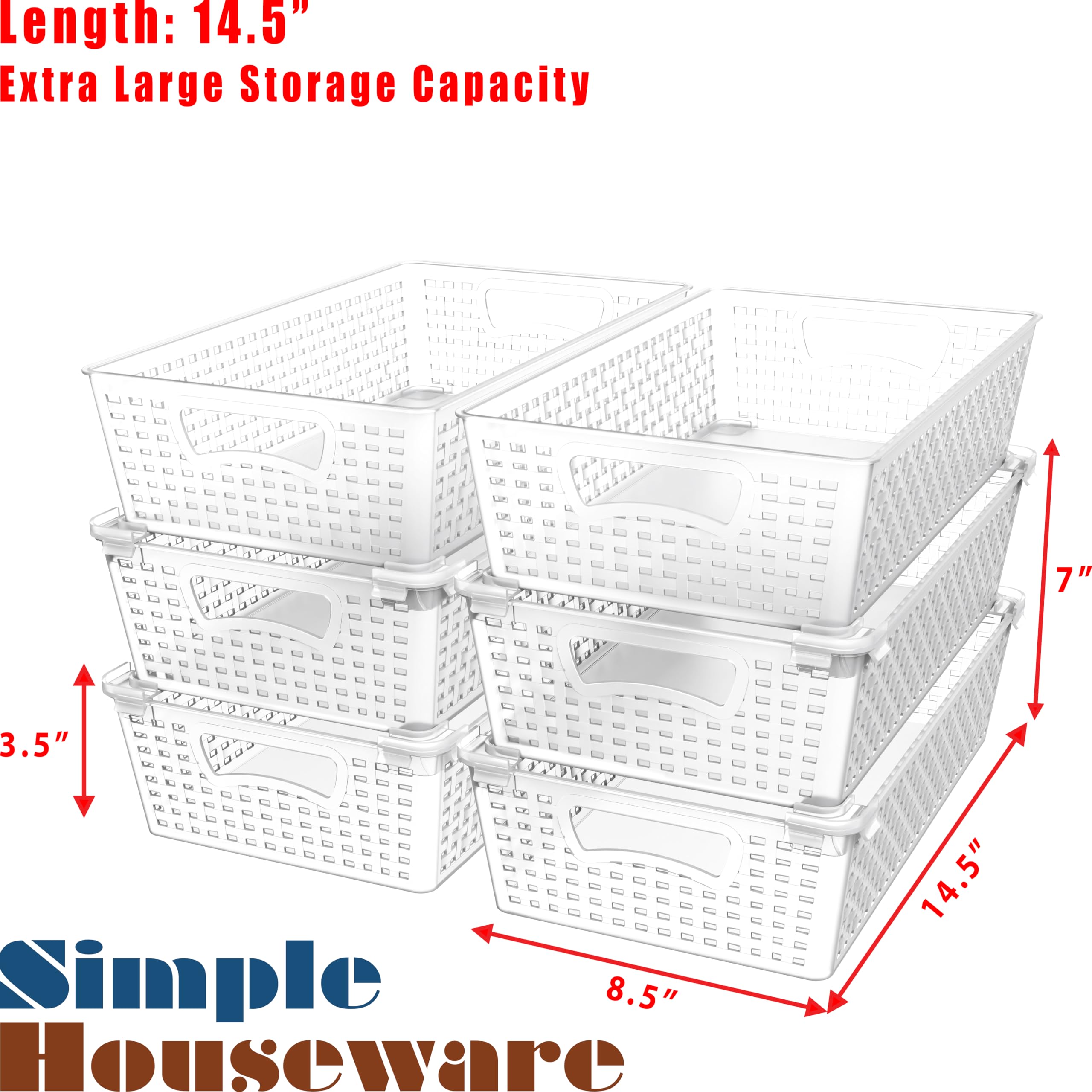 Simple Houseware kitchen storage basket keeps countertops organized.