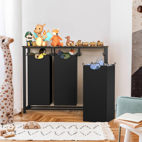 Each 10-gallon hamper helps separate lights, darks, and delicates efficiently.