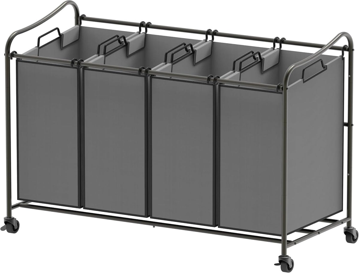 Simple Houseware laundry sorter in dark grey front view for organized laundry days.