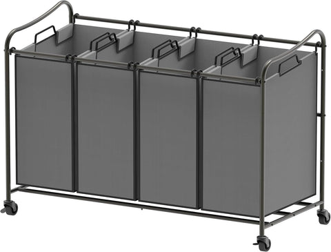 Simple Houseware laundry sorter in dark grey front view for organized laundry days.