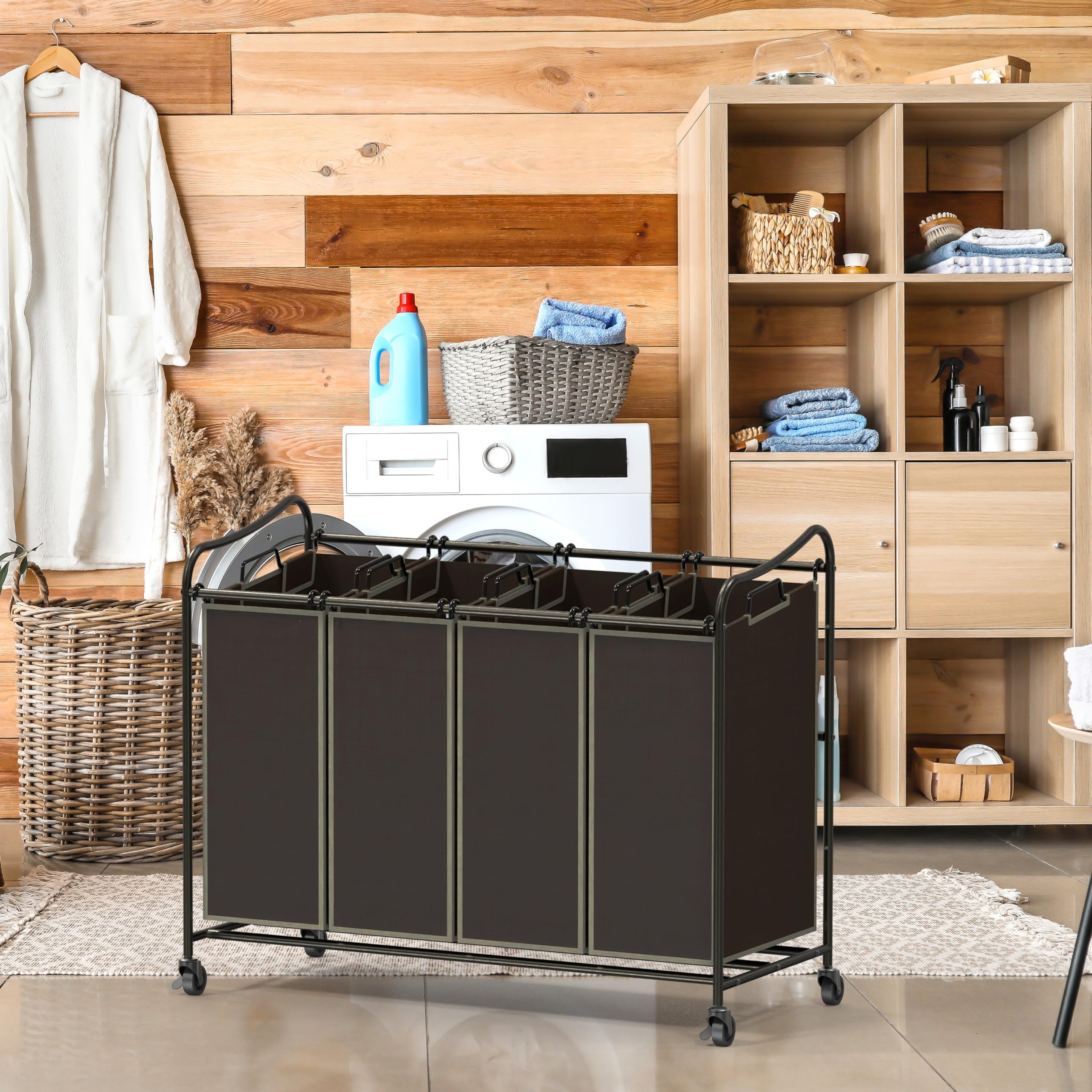 Simple Houseware bags: durable 11-gallon capacity for organized laundry.