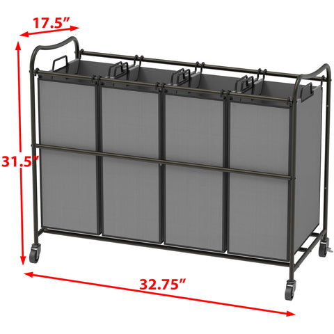 Bag and frame dimensions displayed on the sorter.