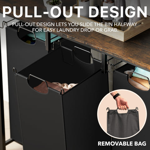 Tabletop shelf on the Simple Houseware sorter adds convenient storage for detergents and towels.