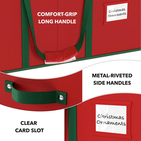 Simple Houseware ornament storage box rear pockets store flat decorations or cards