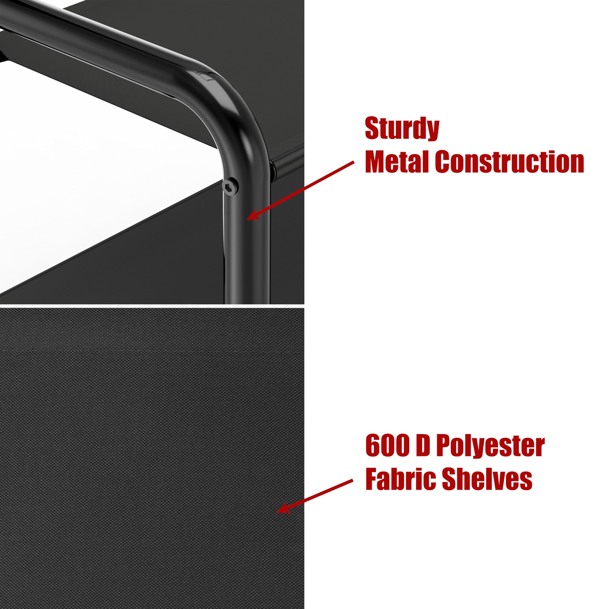 Simple Houseware eight removable hooks along a bar enable flexible organization.