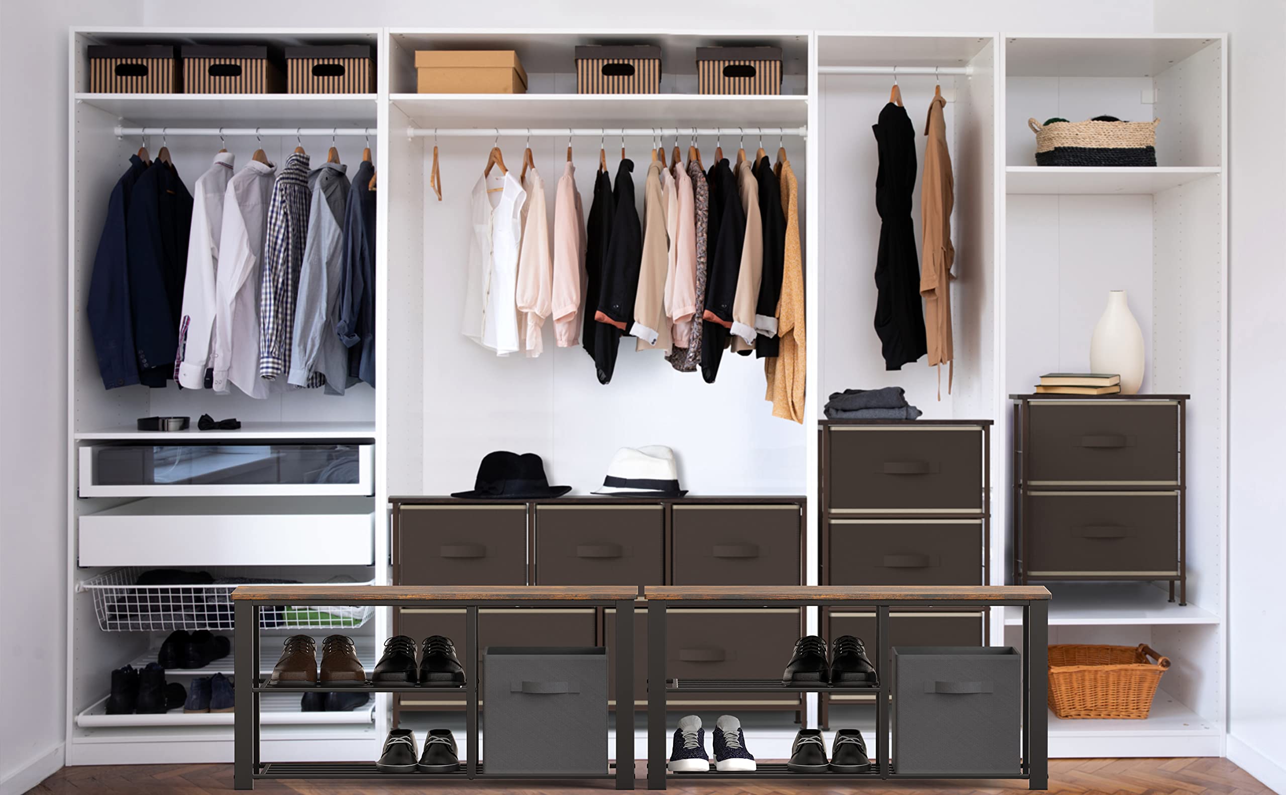 Simple Houseware seat with storage blends function and style.