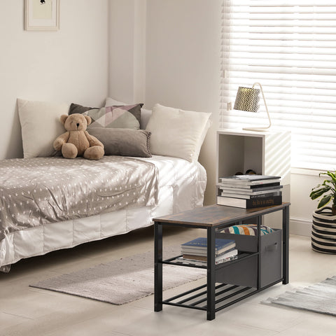 Simple Houseware shoe storage and essentials keeps clutter under control.