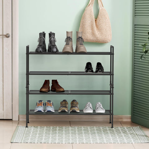 Simple Houseware six-pair capacity helps optimize closet space.