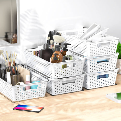 Simple Houseware stackable basket for bath toys and toiletries storage