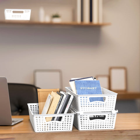 Simple Houseware stackable basket for office supplies and stationery