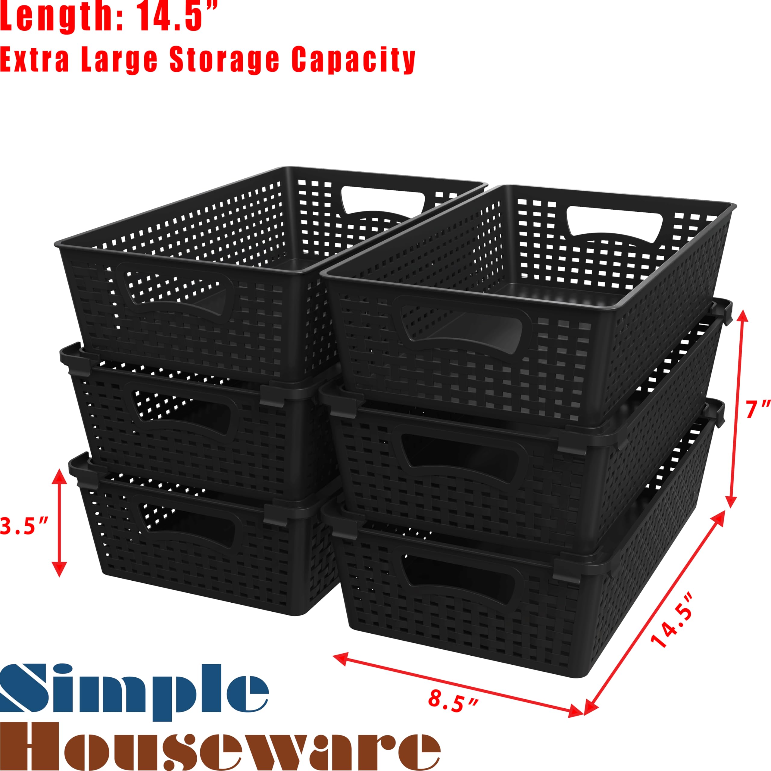 Simple Houseware basket organizer in fridge for clear visibility.